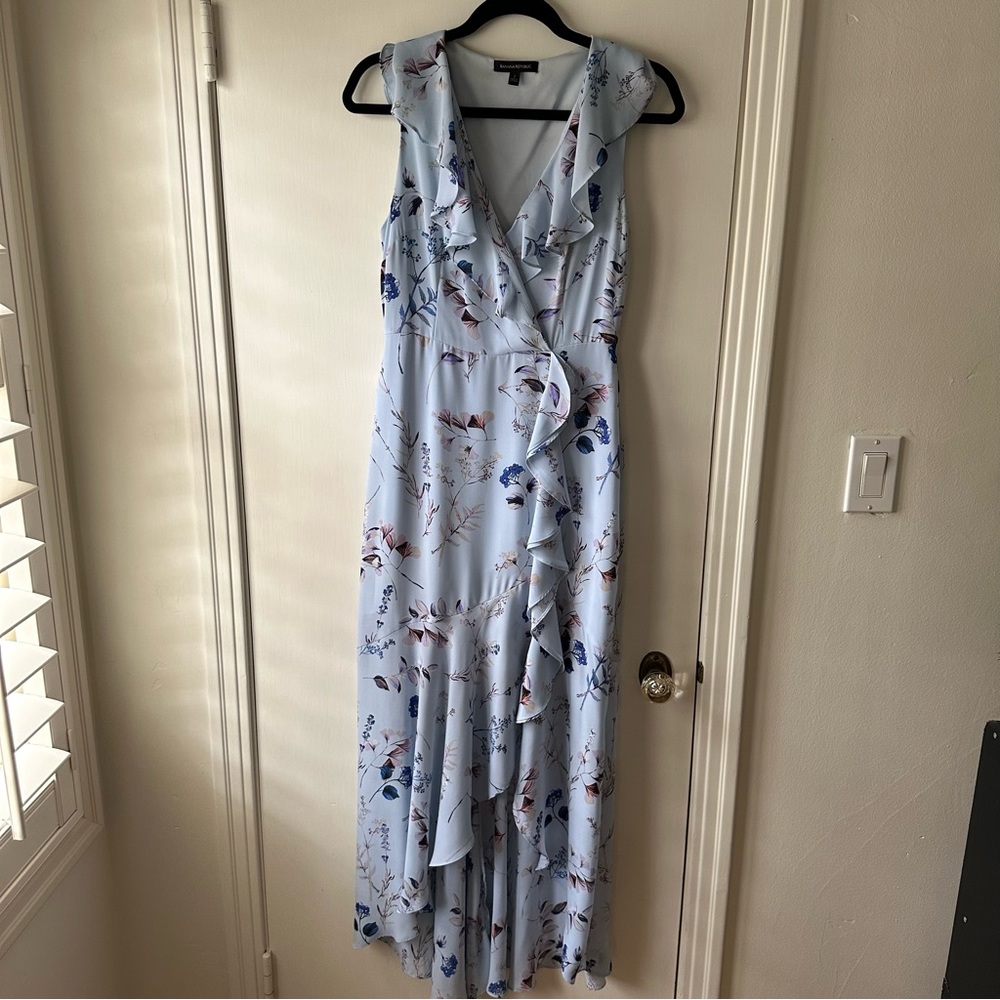 Banana Republic floral, drapey, layered, chiffon dress